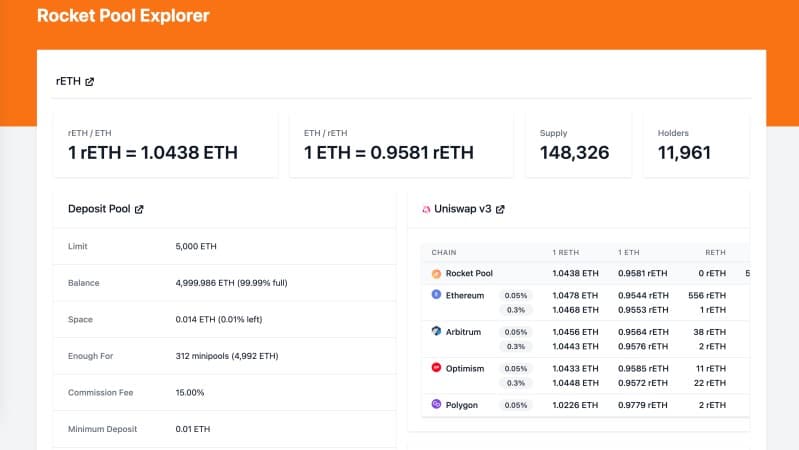 Rocket Pool Dashboard